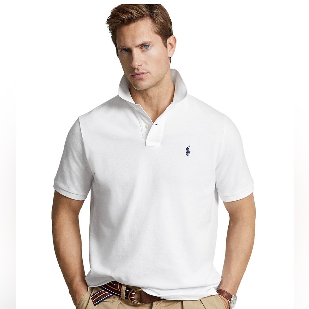 Polo by Ralph Lauren White Pique Polo Shirt